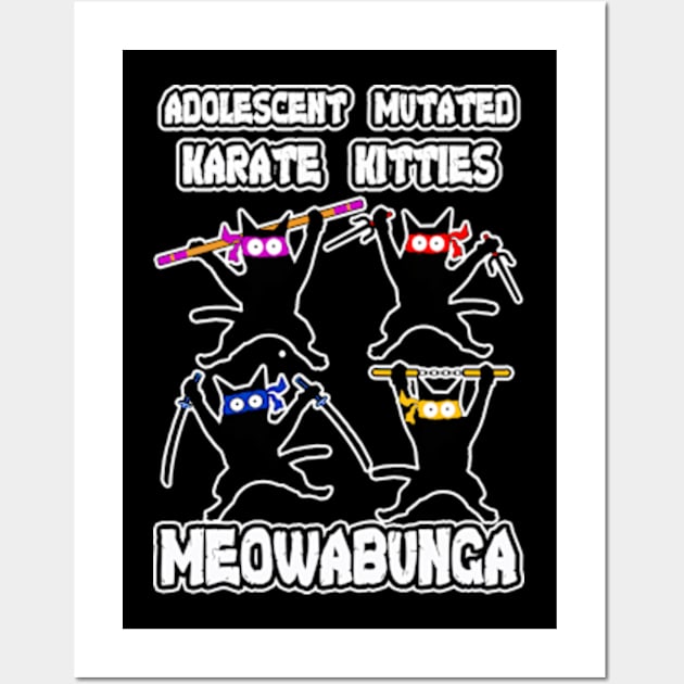 Adolescent Mutated Karate Kitties Team Wall Art by Gamers Gear